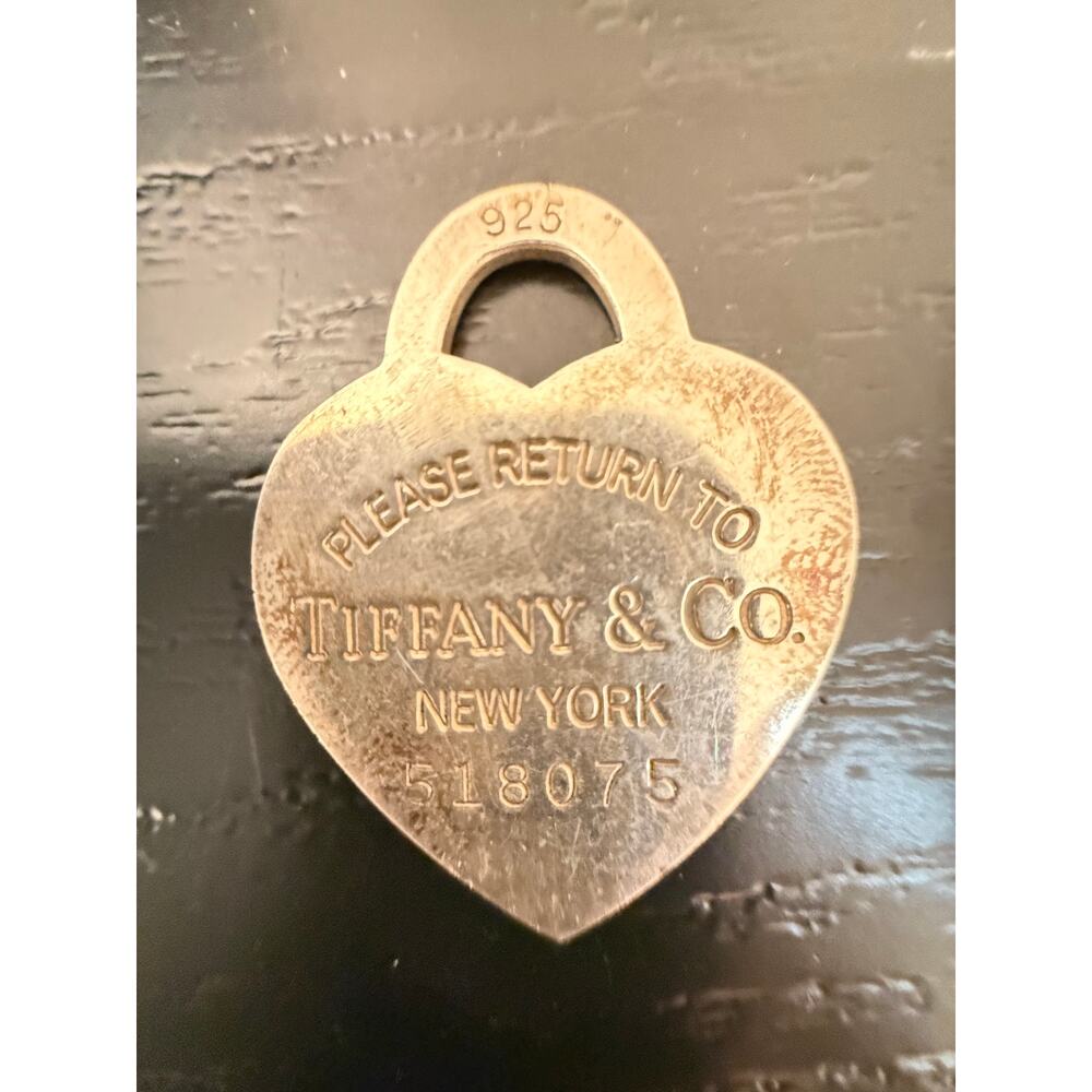 Authentic Tiffany & Co 925 Sterling Silver Tag Charm Pendant 9 grams